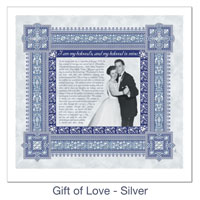 Gift of Love - Silver anniversary gift ketubah.