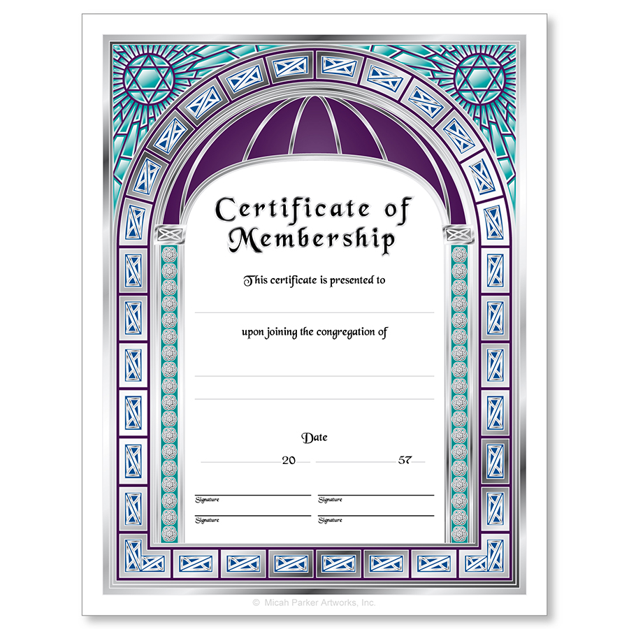 Membership Jewish Life Cycle Certificate